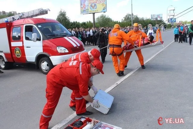 В торгово-розважальному центрі «Оазис», пожежники провели масштабне навчання (Фоторепортаж) — фото 7