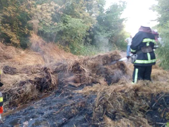 В Деражнянському районі через несправність іскрогасника згорів автомобіль, який перевозив майже тонну сіна — фото 1